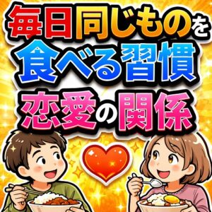 毎日同じものを食べる習慣と恋愛の関係