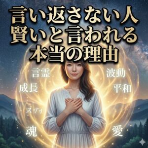 言い返さない人が賢いと言われる本当の理由