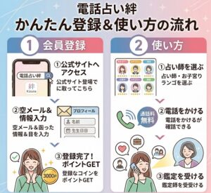 電話占い絆の会員登録と使い方